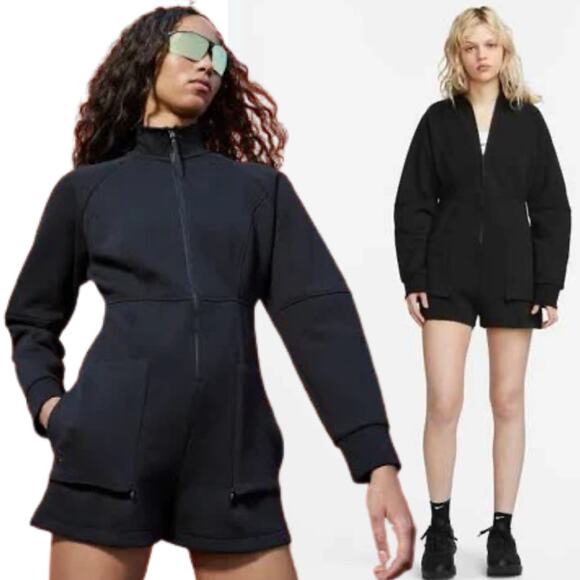 NEW Nike Sportswear Tech Pack Acubi Jumpsuit Black One Piece Women's Sz XL $155 - Picture 1 of 9